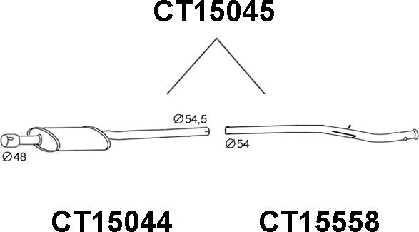 Veneporte CT15045 - Toba esapament primara aaoparts.ro