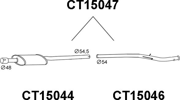 Veneporte CT15047 - Toba esapament primara aaoparts.ro