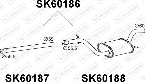 Veneporte SK60186 - Toba esapamet intermediara aaoparts.ro