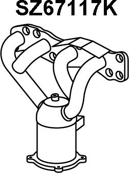 Veneporte SZ67117K - Catalizator galerie aaoparts.ro