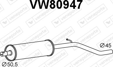 Veneporte VW80947 - Toba esapament primara aaoparts.ro