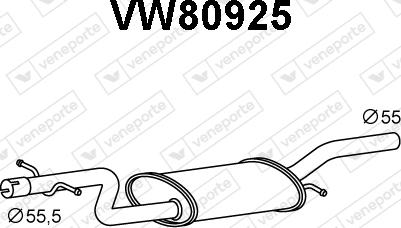 Veneporte VW80925 - Toba esapament primara aaoparts.ro