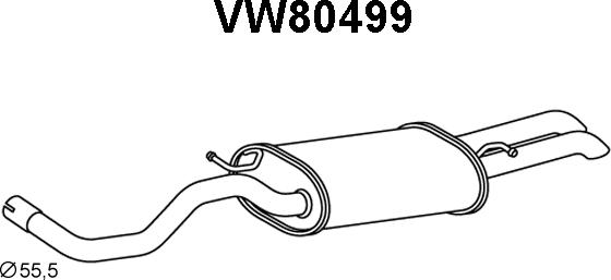 Veneporte VW80499 - Toba esapament finala aaoparts.ro
