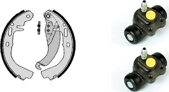 Villar 608.8047 - Set saboti frana aaoparts.ro
