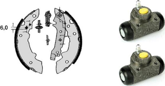Villar 608.8259 - Set saboti frana aaoparts.ro