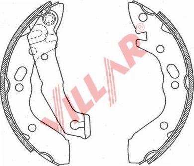 Villar 629.0804 - Set saboti frana aaoparts.ro