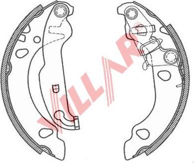 Villar 629.0801 - Set saboti frana aaoparts.ro