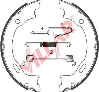 Villar 629.0835 - Set saboti frana, frana de mana aaoparts.ro