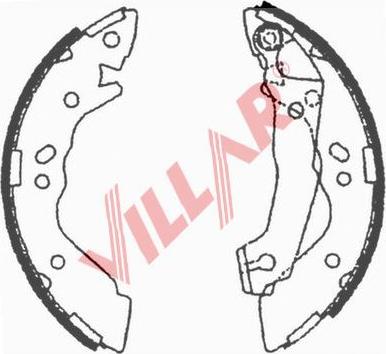 Villar 629.0712 - Set saboti frana aaoparts.ro