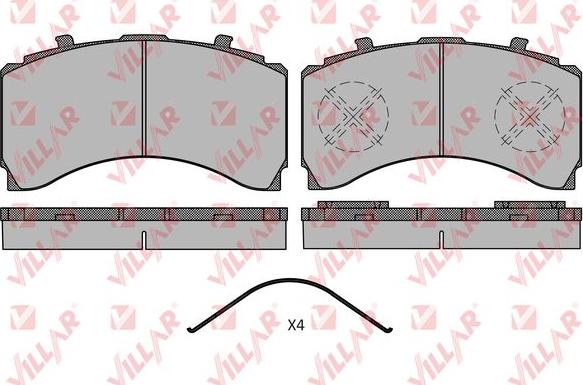 Villar 626.1742 - Set placute frana,frana disc aaoparts.ro