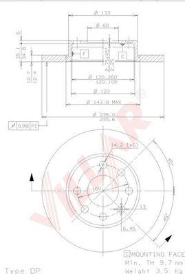 Villar 628.0484 - Disc frana aaoparts.ro