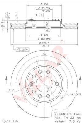 Villar 628.0486 - Disc frana aaoparts.ro