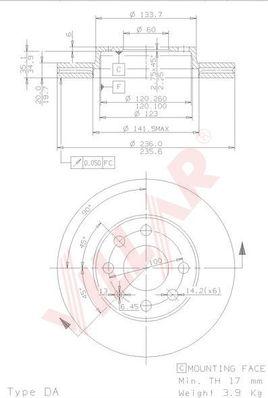Villar 628.0482 - Disc frana aaoparts.ro