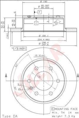 Villar 628.1999 - Disc frana aaoparts.ro