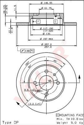 Villar 628.1582 - Disc frana aaoparts.ro