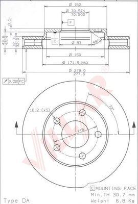 Villar 628.1031 - Disc frana aaoparts.ro