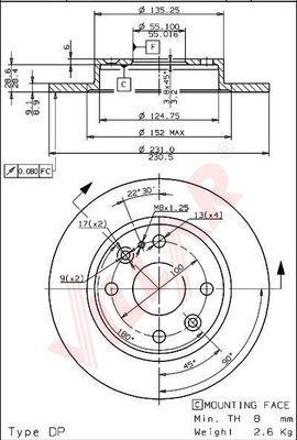 Blue Print ADM54339 - Disc frana aaoparts.ro