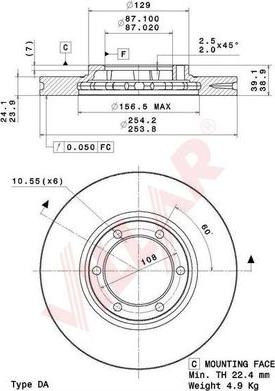 Villar 628.2116 - Disc frana aaoparts.ro