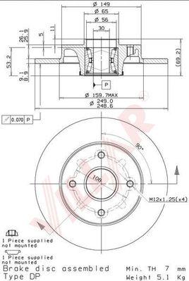 Villar 628.2136 - Disc frana aaoparts.ro