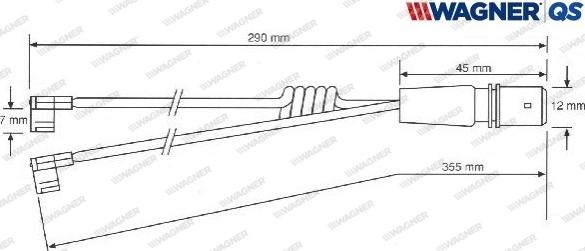 Wagner 587026W - Senzor de avertizare,uzura placute de frana aaoparts.ro