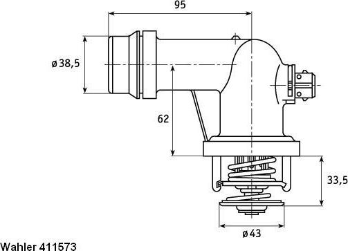 WAHLER 411573.105D - Termostat,lichid racire aaoparts.ro