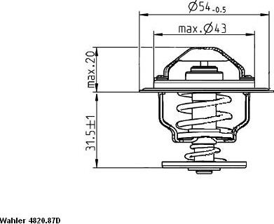 WAHLER 4820.87D - Termostat,lichid racire aaoparts.ro