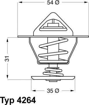 WAHLER 4264.87D - Termostat,lichid racire aaoparts.ro