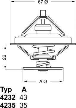 WAHLER 4235.80D - Termostat,lichid racire aaoparts.ro