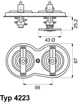 WAHLER 4223.83D - Termostat,lichid racire aaoparts.ro