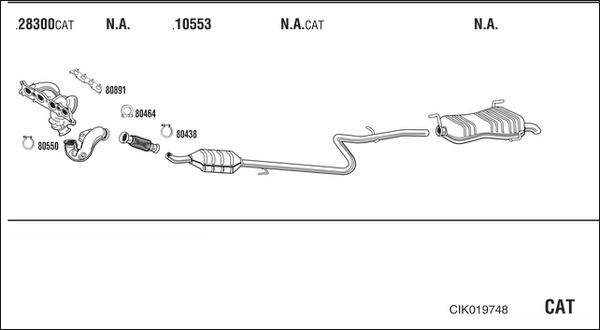 Walker CIK019748 - Sistem de esapament aaoparts.ro