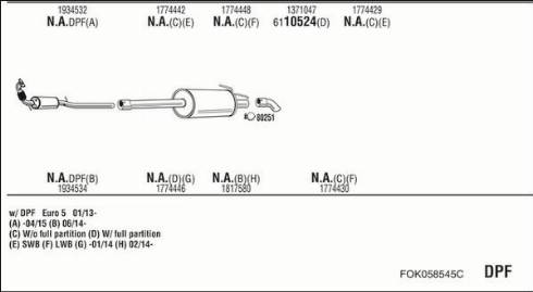 Walker FOK058545C - Sistem de esapament aaoparts.ro
