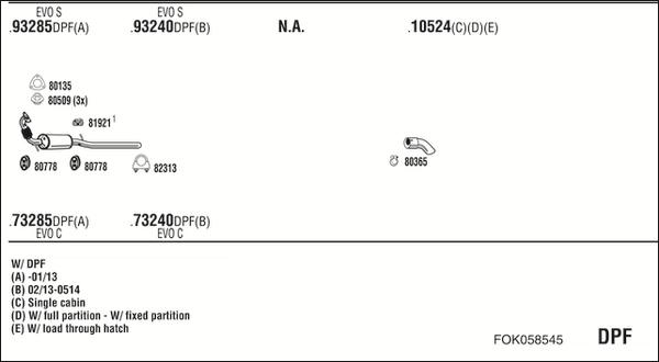 Walker FOK058545 - Sistem de esapament aaoparts.ro