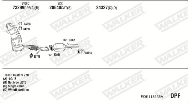 Walker FOK118535A - Sistem de esapament aaoparts.ro