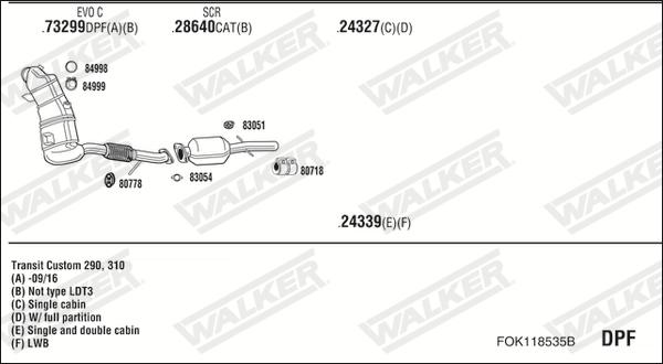 Walker FOK118535B - Sistem de esapament aaoparts.ro