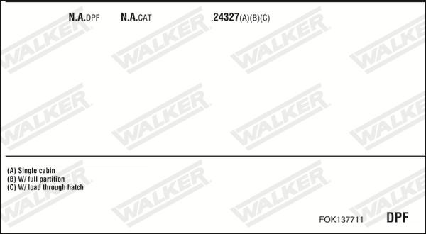 Walker FOK137711 - Sistem de esapament aaoparts.ro