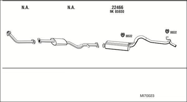 Walker MI70023 - Sistem de esapament aaoparts.ro