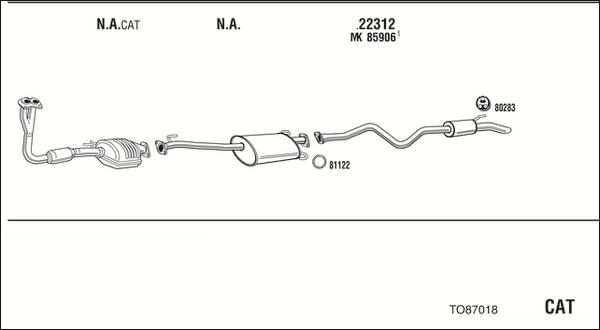 Walker TO87018 - Sistem de esapament aaoparts.ro