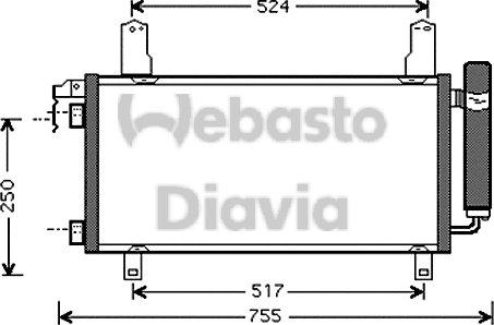 Webasto 82D0225528A - Condensator, climatizare aaoparts.ro
