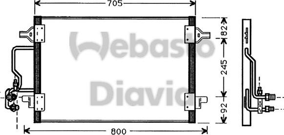 Webasto 82D0225145A - Condensator, climatizare aaoparts.ro