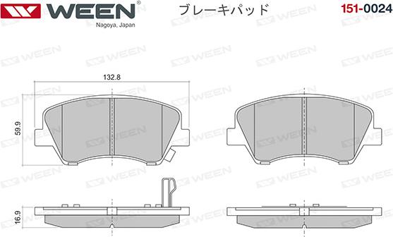 Ween 151-0024 - Set placute frana,frana disc aaoparts.ro