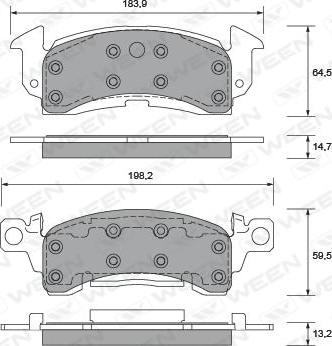 Ween 151-1412 - Set placute frana,frana disc aaoparts.ro