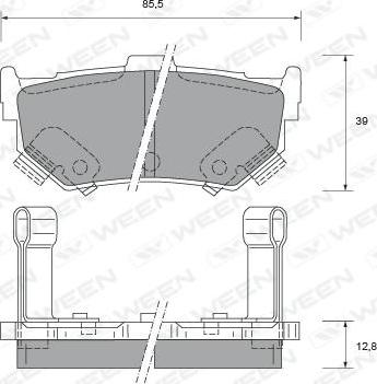 Ween 151-1485 - Set placute frana,frana disc aaoparts.ro