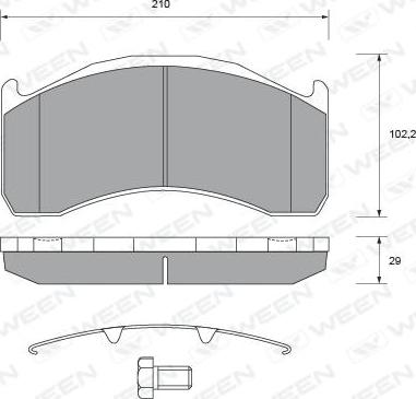 Ween 151-1551 - Set placute frana,frana disc aaoparts.ro