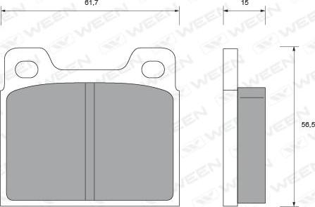 Ween 151-1563 - Set placute frana,frana disc aaoparts.ro