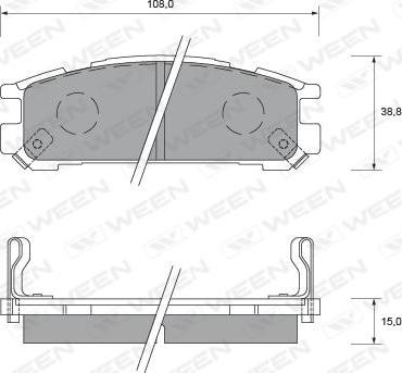 Ween 151-1539 - Set placute frana,frana disc aaoparts.ro