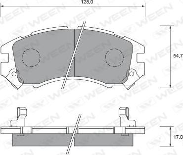 Ween 151-1538 - Set placute frana,frana disc aaoparts.ro