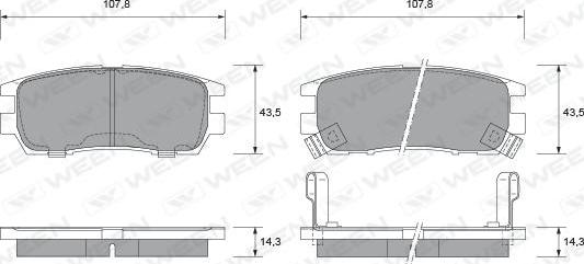 Ween 151-1656 - Set placute frana,frana disc aaoparts.ro