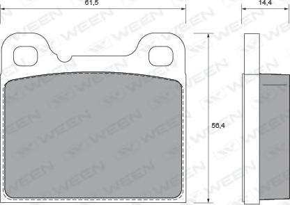 Ween 151-1685 - Set placute frana,frana disc aaoparts.ro
