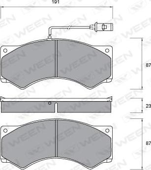 Ween 151-1041 - Set placute frana,frana disc aaoparts.ro