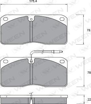 Ween 151-1043 - Set placute frana,frana disc aaoparts.ro